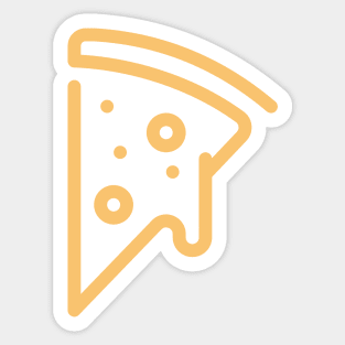 Cheese Dripping Pizza Outline Sticker